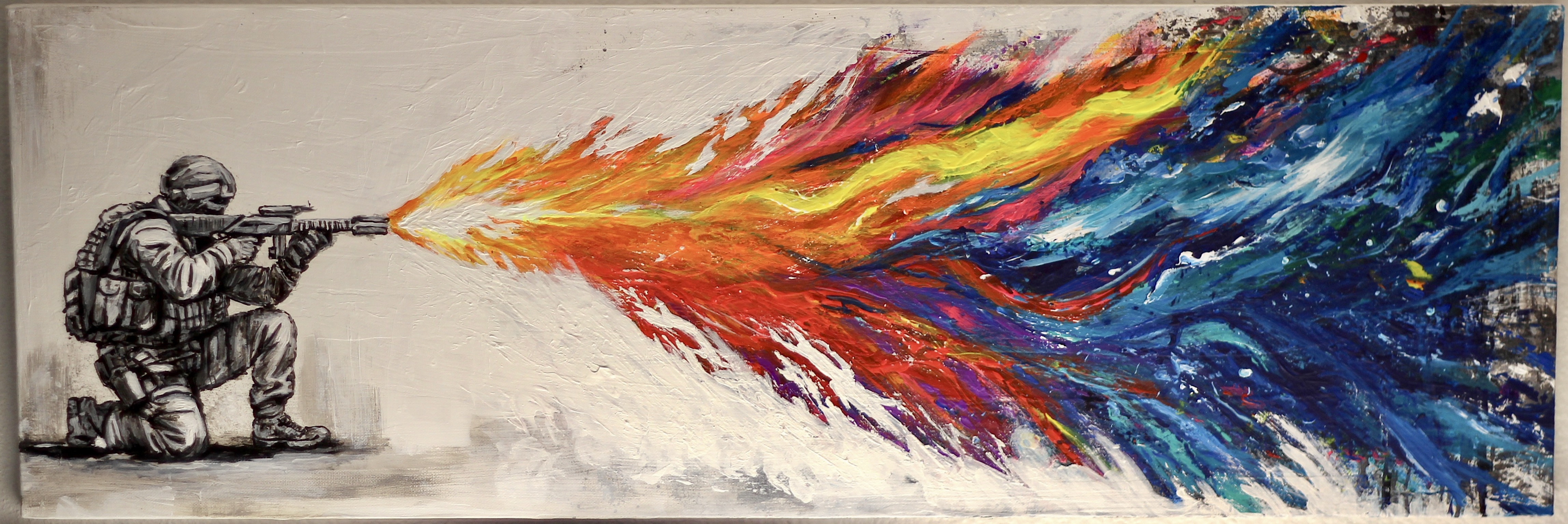 Painting by Xander Drake titled Chain Reaction