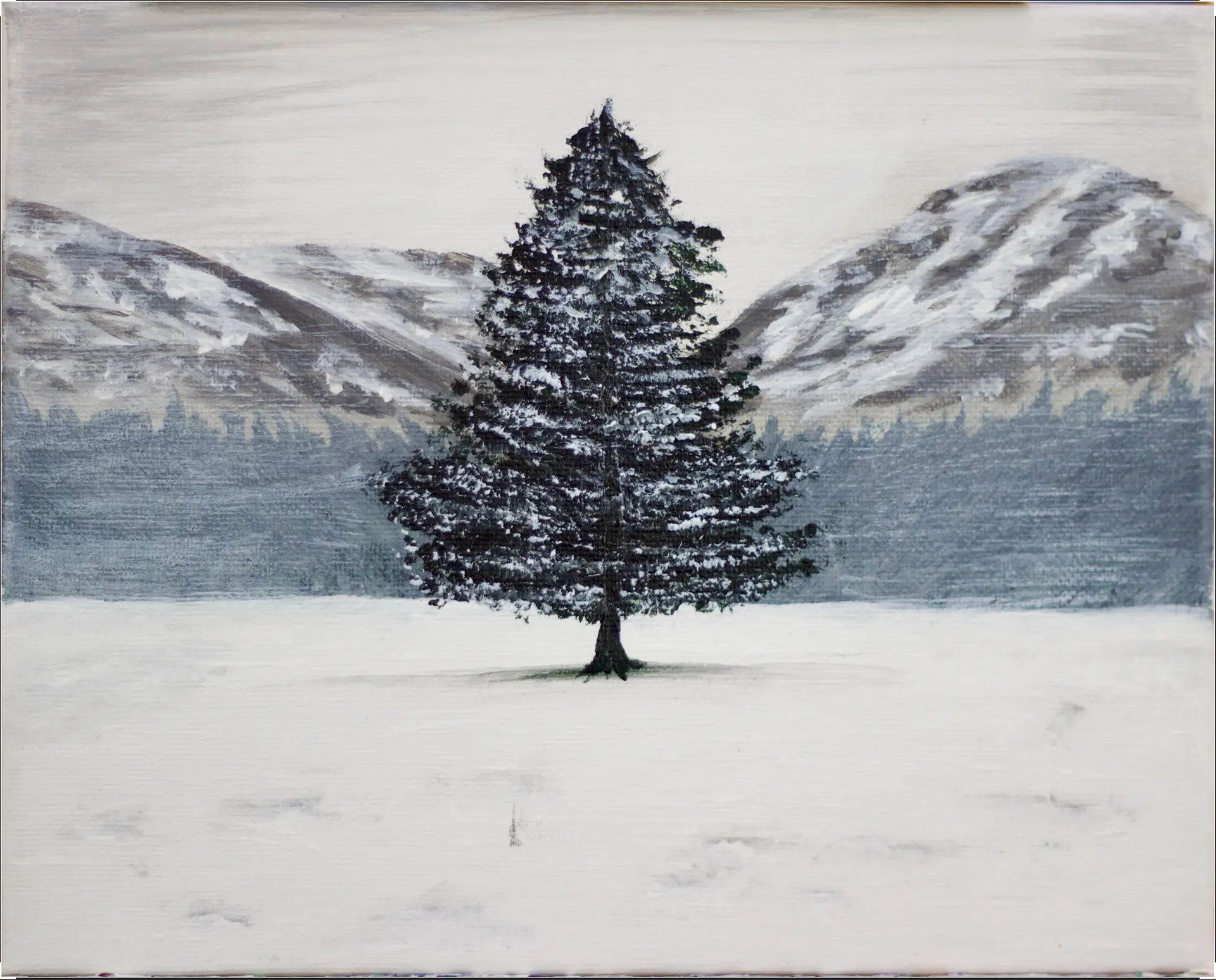 Painting by Xander Drake titled Lonely Tree